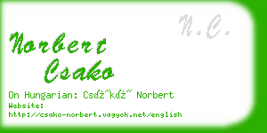 norbert csako business card